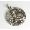 veche amuleta " Ordinul Minimilor" Sfantul Francisc de Paola. argint. cca 1900
